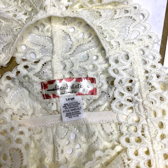 ALTAR’D STATE | Lace Racerback Bralette Ivory - Picture 12 of 16